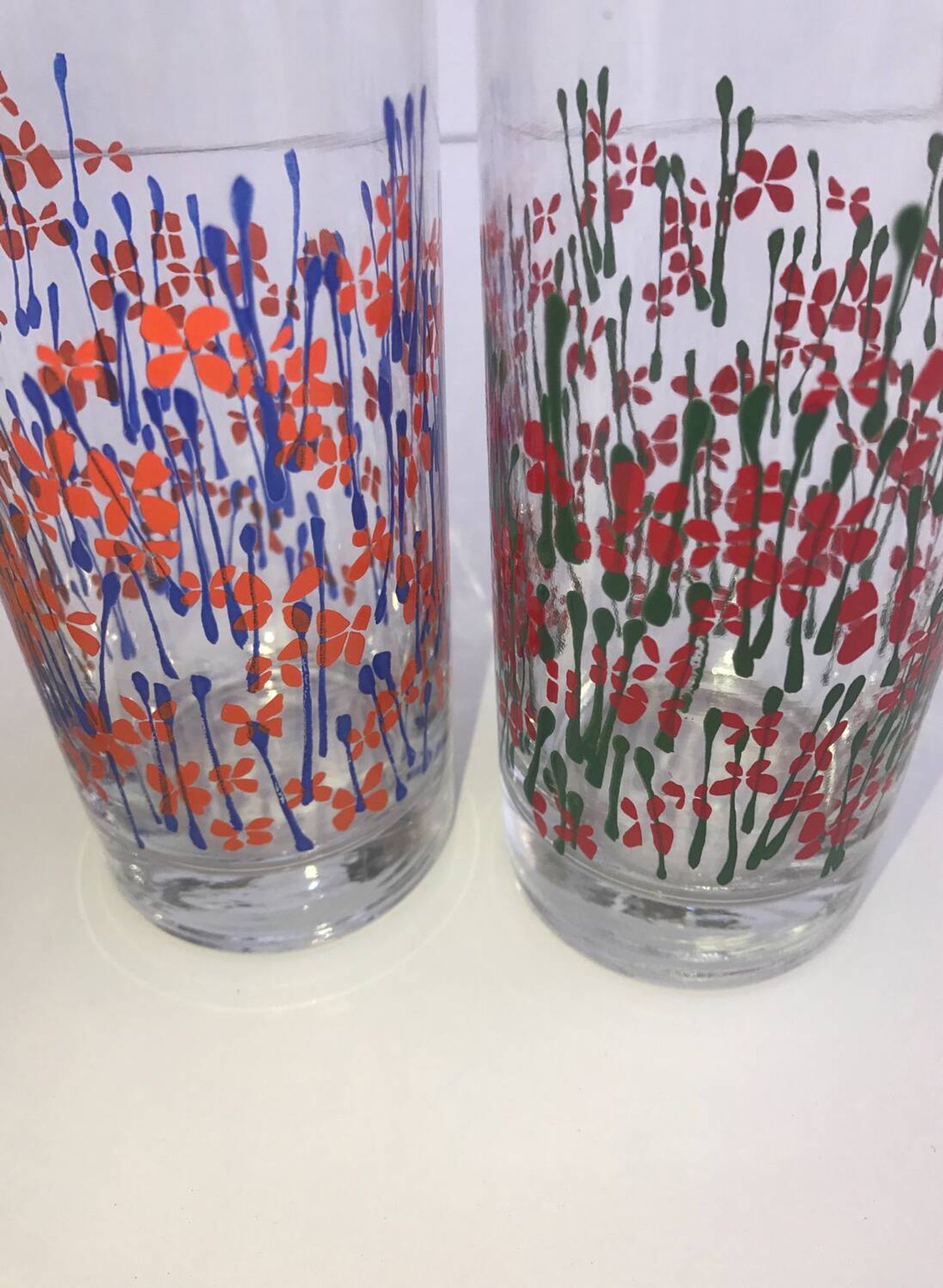 Set of 5 antique glasses