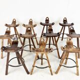 Mid century brutalist bar stools, 1960s