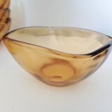 Set of 6 amber Vereco ramekins / bowls