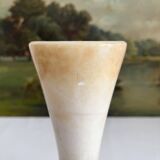 Vintage alabaster-style resin vase