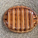 Ceramic woven basket.