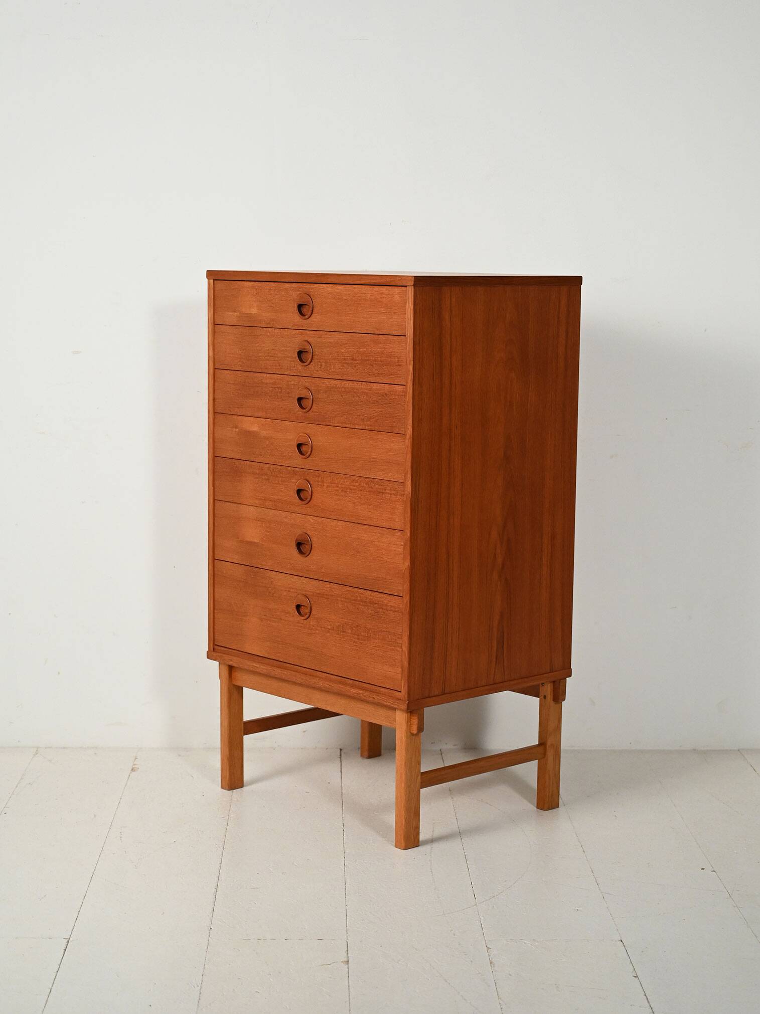 Commode scandinave en teck à 6 tiroirs, années 1960