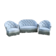 Living room old sofa and 2 armchairs model honeycomb toad