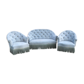 Living room old sofa and 2 armchairs model honeycomb toad