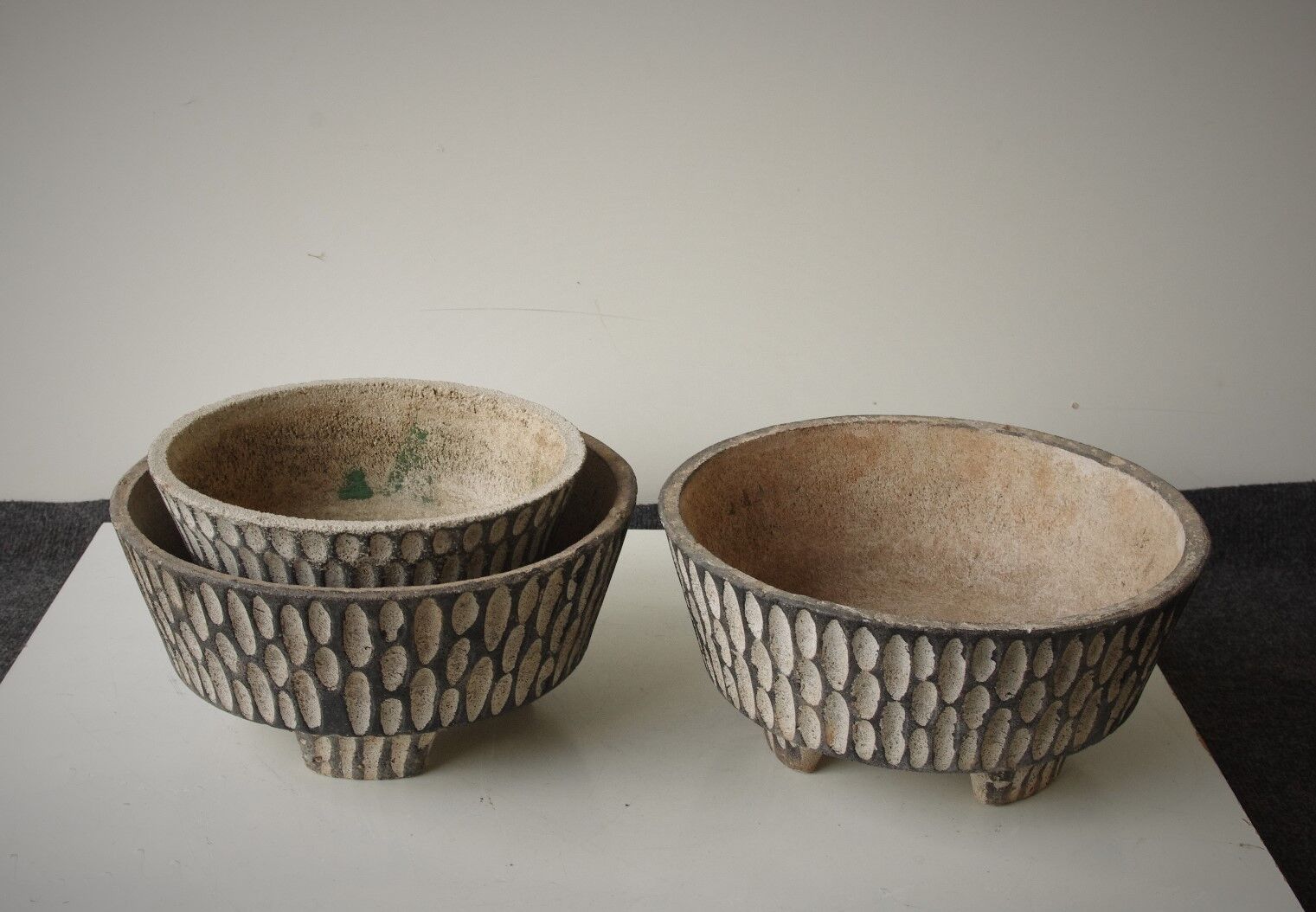 Vintage concrete planter, 1970