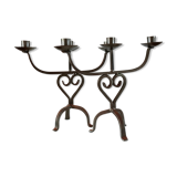 Paire de bougeoirs chandeliers brutalistes Suède années 50