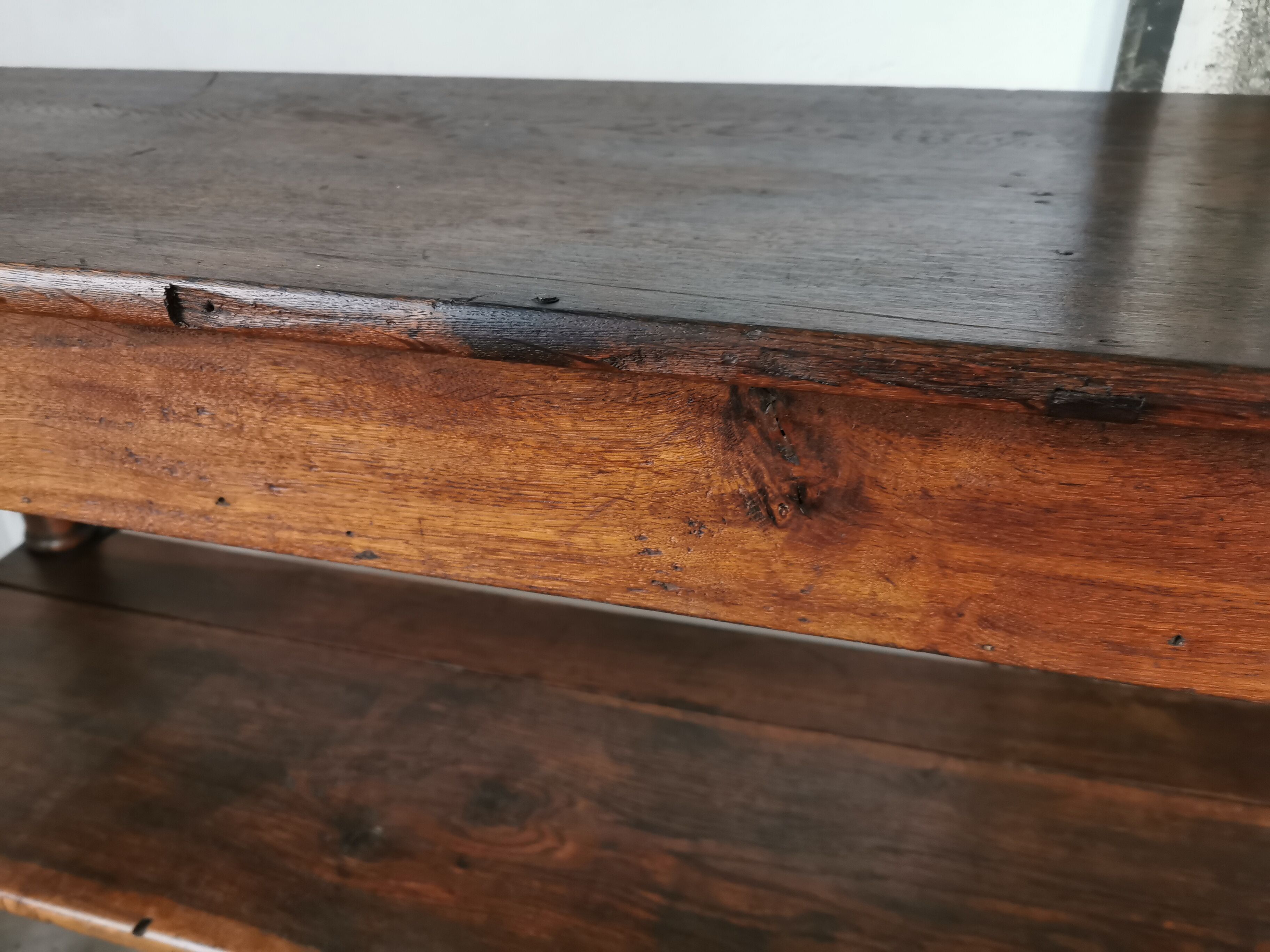 Draper table, oak wood console