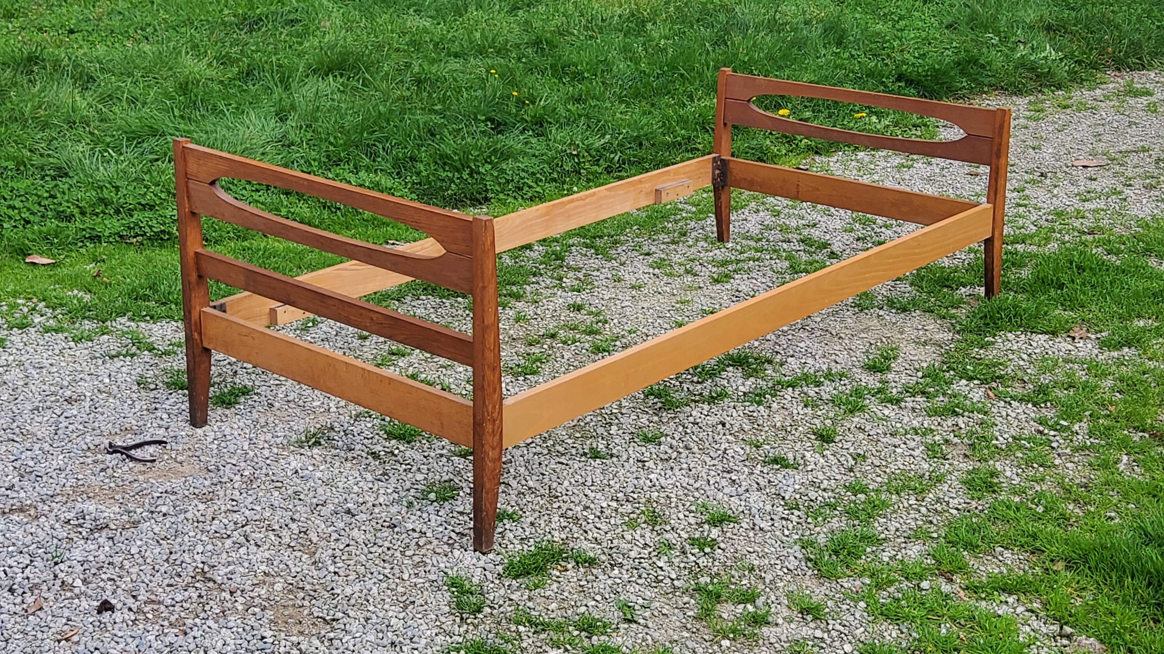 Vintage 50s oak daybed