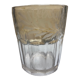 Vase de mariés gravé de 1889 en verre épais