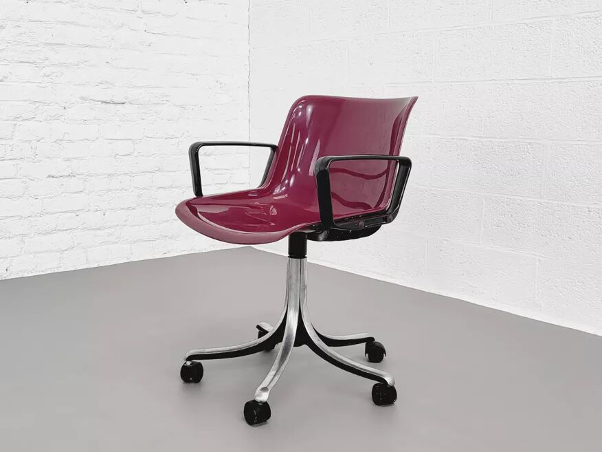 Vintage designer office armchair by Osvaldo Borsani for Tecno, Modus model