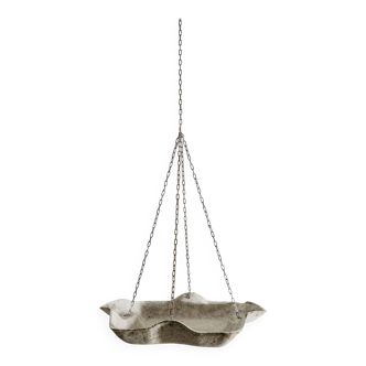 Mid Century Hanging Planter in Concrete with Chains by Willy Guhl, 1950s