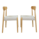 Pair of linen dining chairs