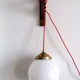1950s opaline portable lamp