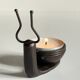 Brutalist vintage snail shape candle holder