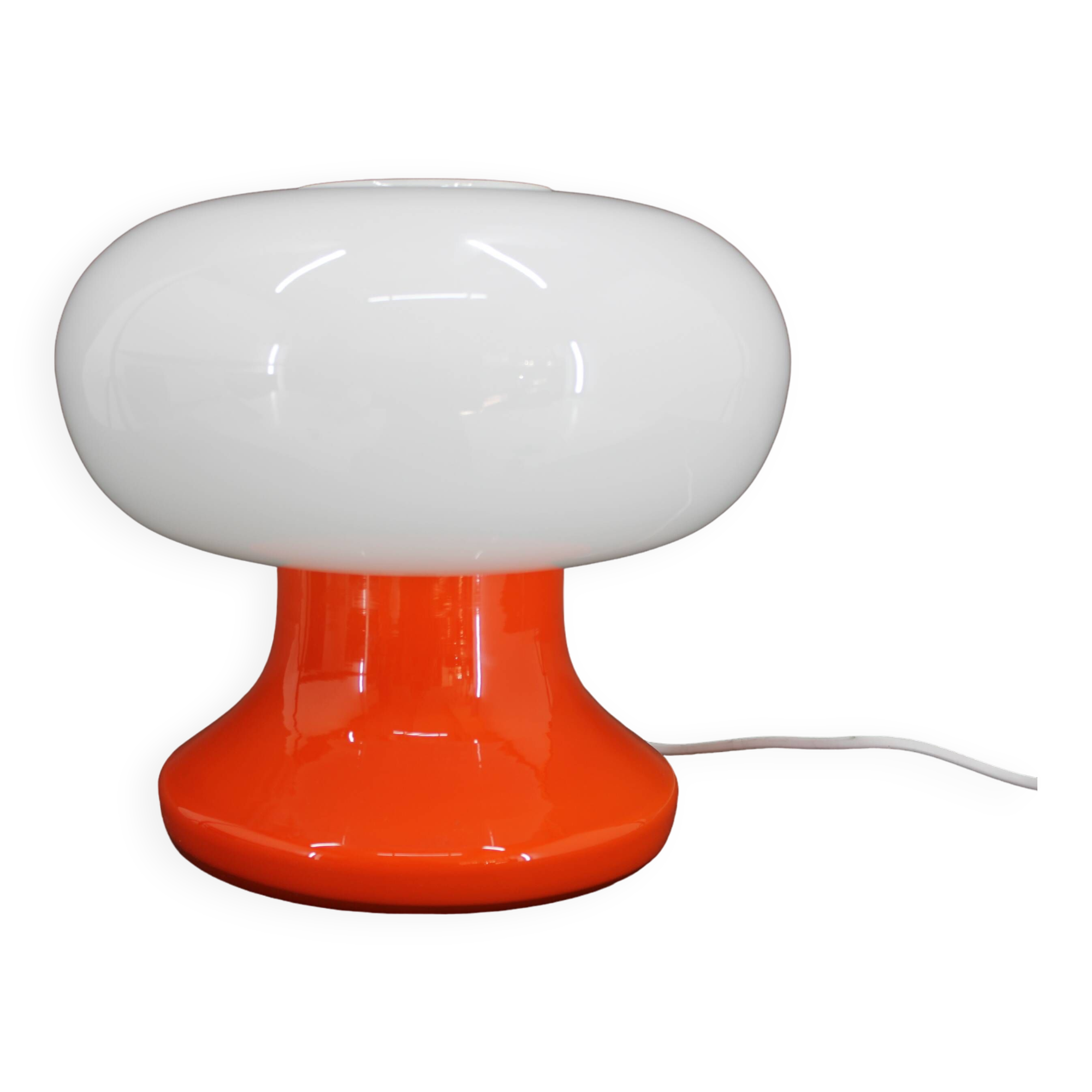 1970s Stepan Tabery Glass Mushroom Table Lamp, Czechoslovakia