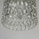 Pressed Crystal Glass Pendant Lamp with Tear Drop Pattern, Sweden, 1960s