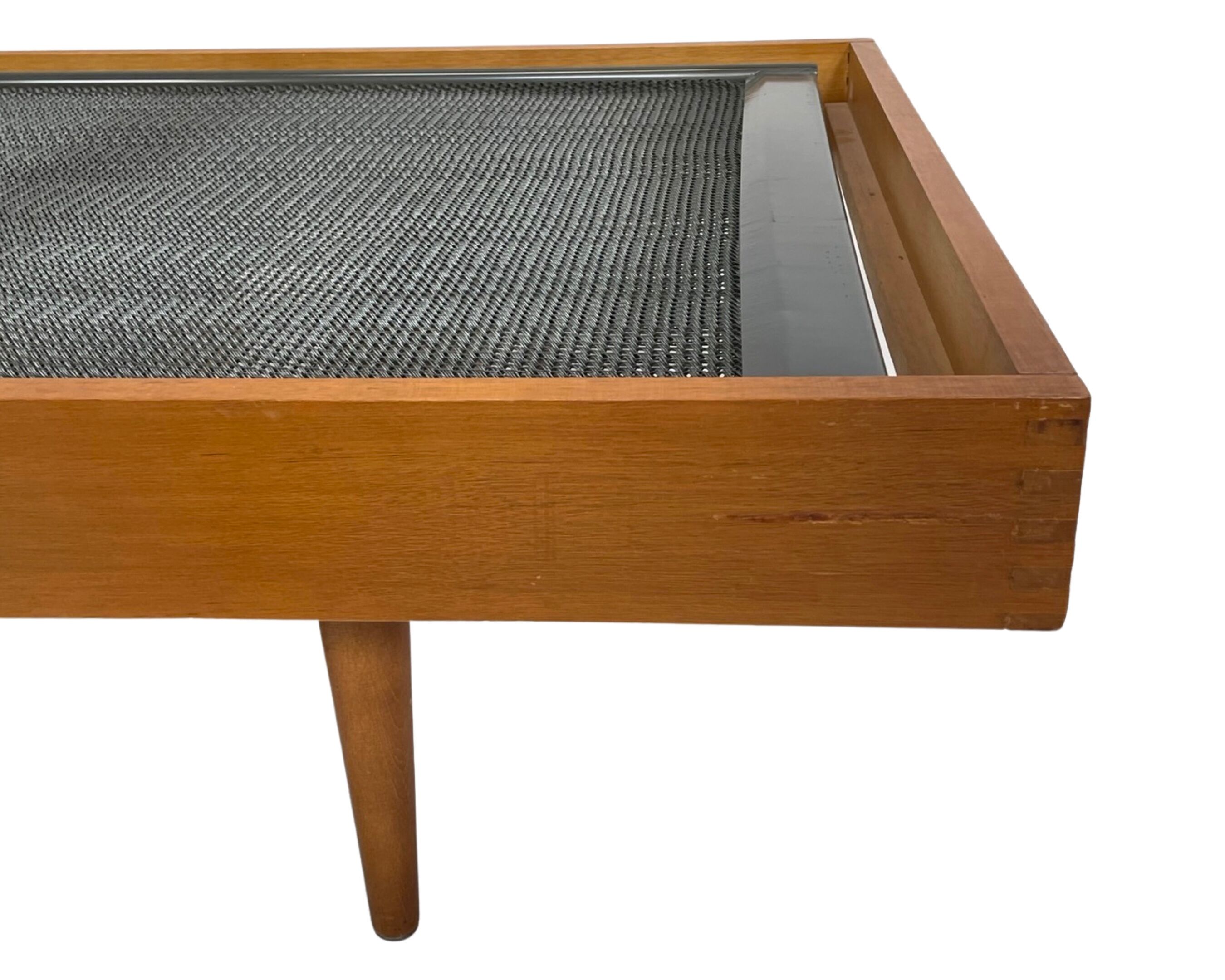 Vintage daybed 1960s minimalist design with drawer in wood