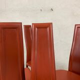 Set Of 6 High Back Dining Room Chairs By Arper