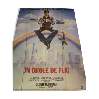 Affiche de cinema ancienne "un drole de flic"