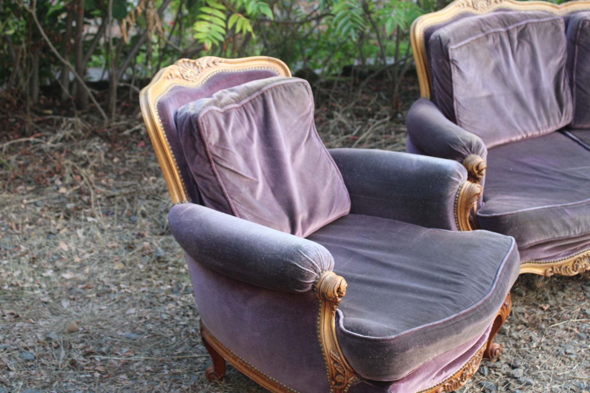 Two voltaire armchairs