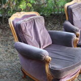 Two voltaire armchairs