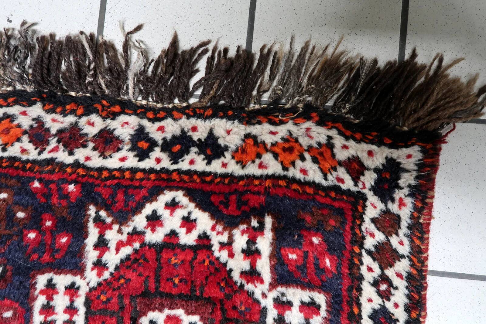 Antique Persian Shiraz handmade rug 132cm x 198cm 1920s - 1C1221