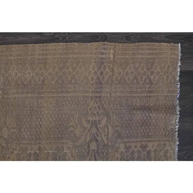 1970s Vintage Turkish Oushak Handmade Wool Cotton Purple Area Rug 168x268