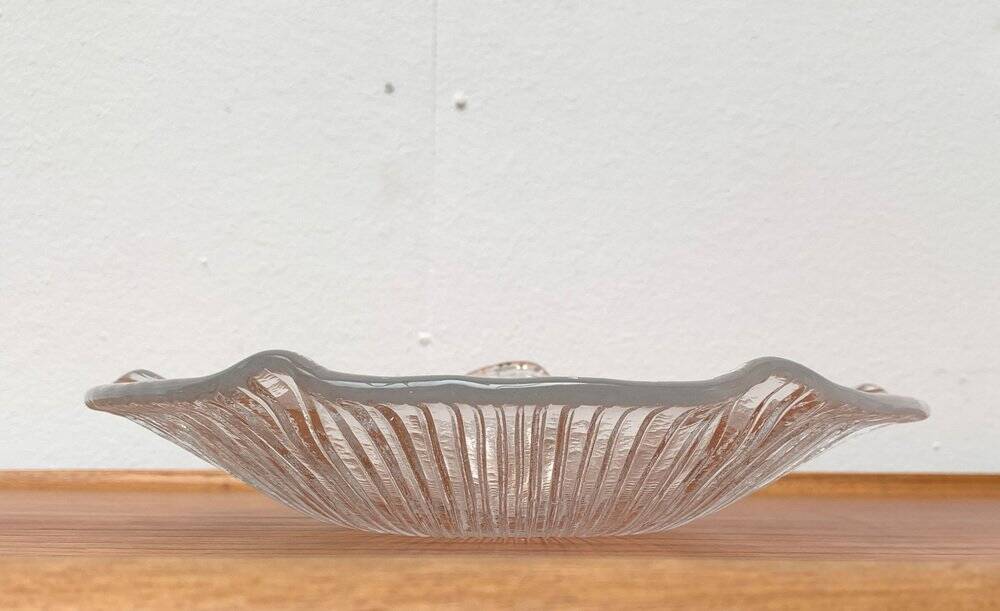Vintage Swedish Glass Bowl from Pukeberg Glass, 1970s
