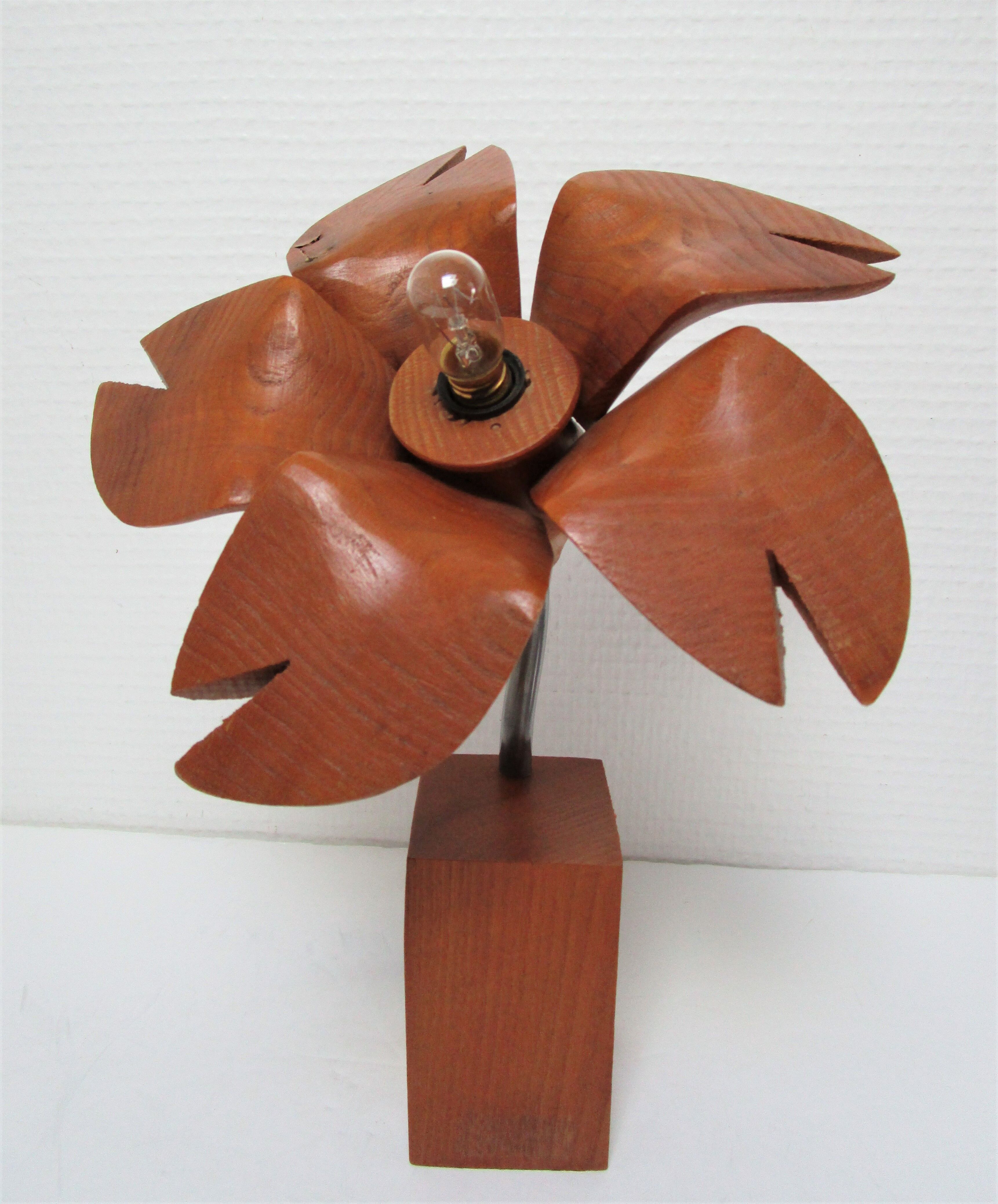 Lamp flower solid wood vintage years