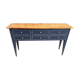 Blue wood console