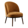Fauteuil en velours marron avec pieds en bois