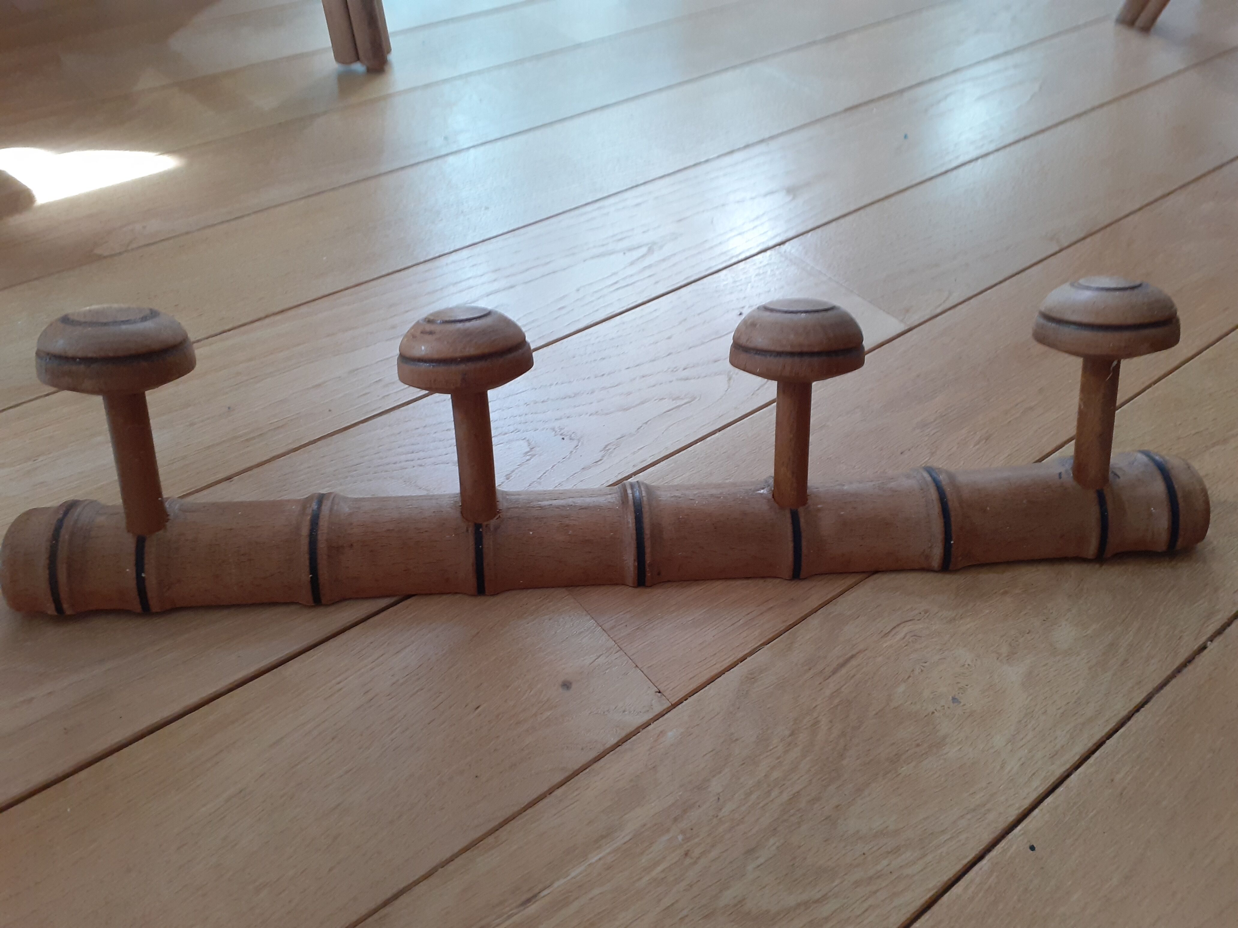 Old coat rack wood imitation bamboo