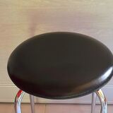 70s chromed metal stool