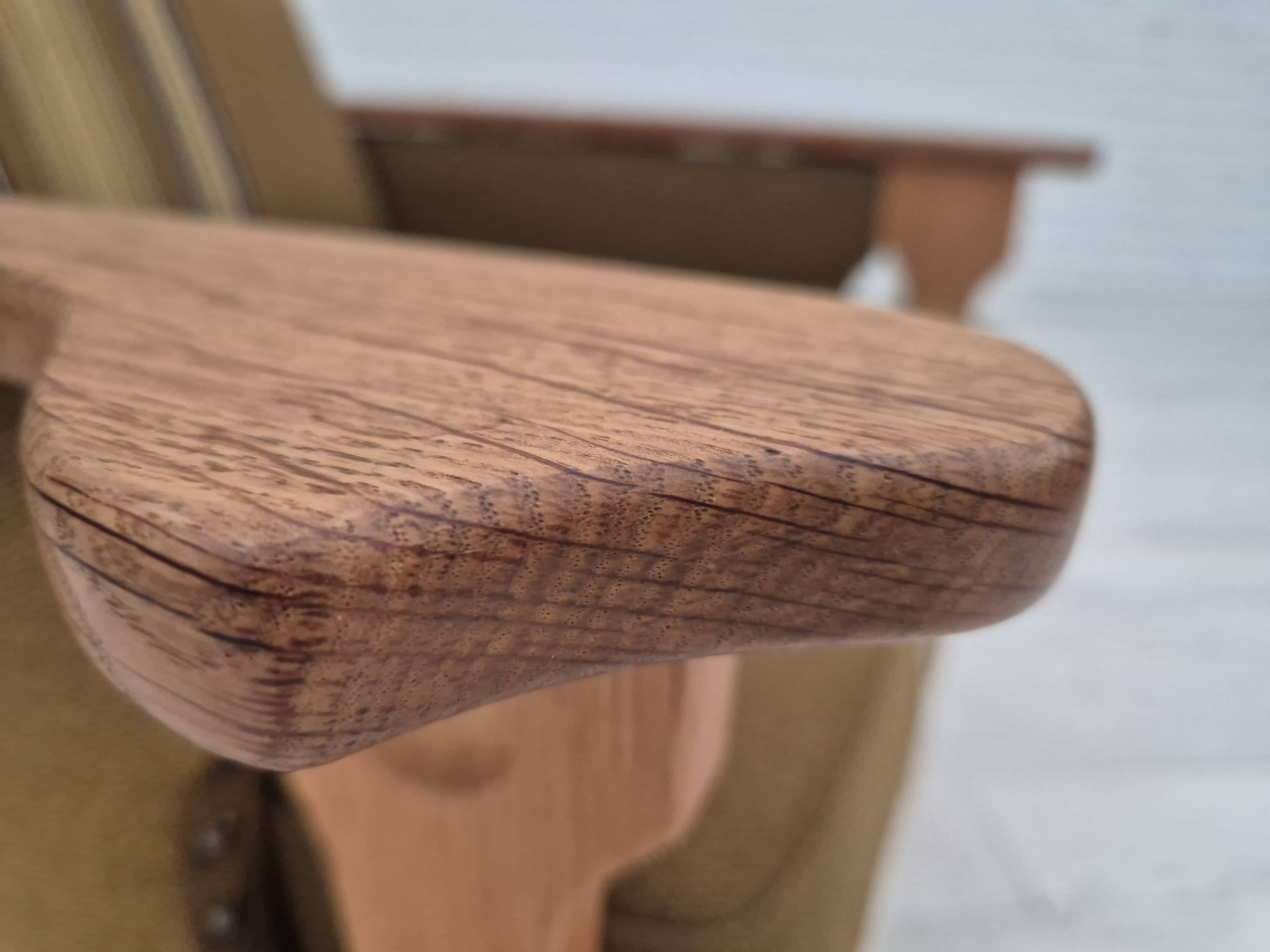 1970s, Danish design, club chair, original very good condition, furniture wool fabric.