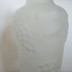Frosted glass vase, made in Italy, decorated with apples and grapes