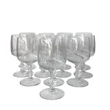 Scaled crystal foot glasses