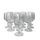 Verres à pied en cristal taillé écailles