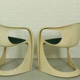 Paire de fauteuils Casalino par Alexander Begge pour Casala – Design de l'ère spatiale (années 1970)