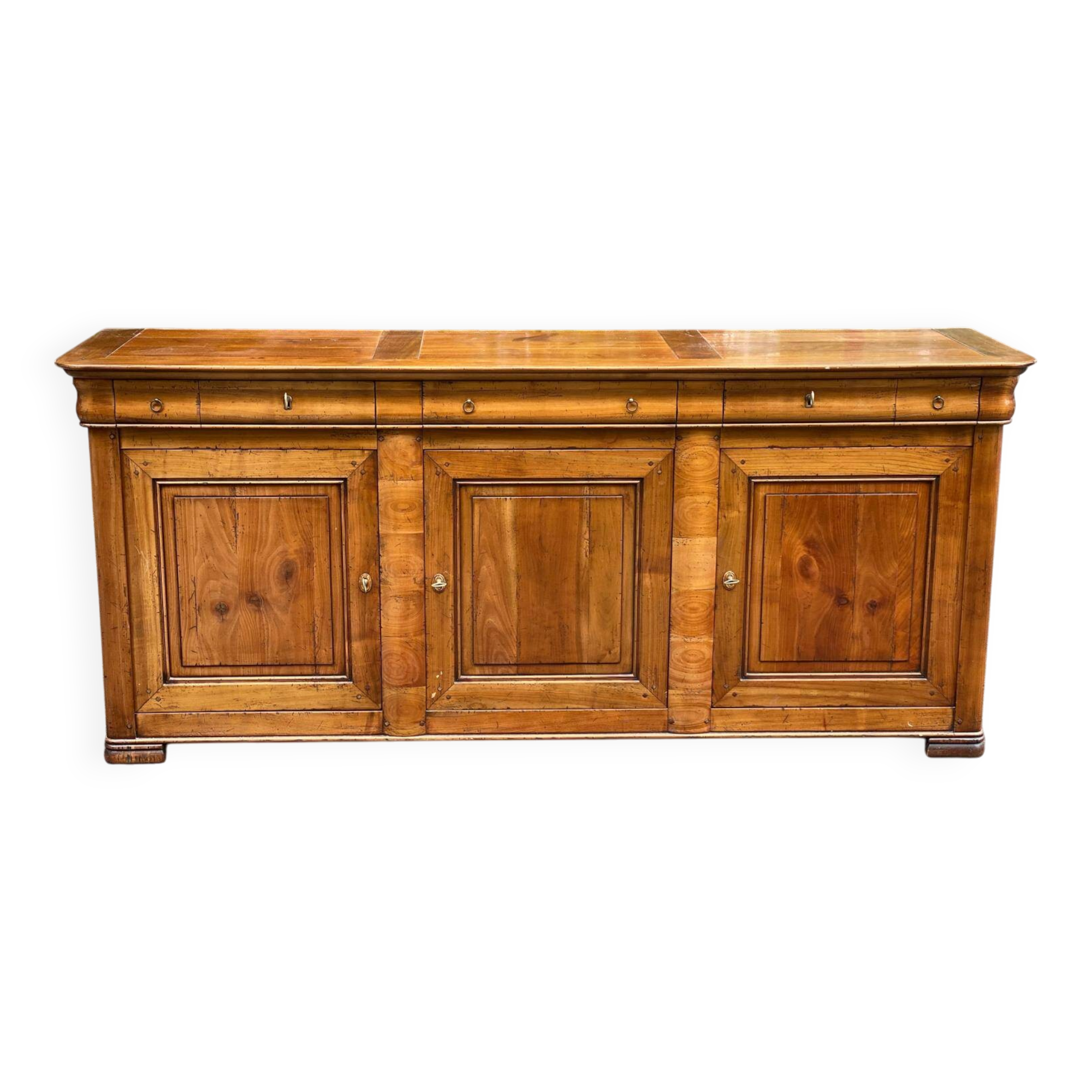 Louis Philippe solid oak sideboard with 3 drawers and 3 doors