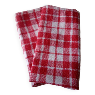 Lot de 2 serviettes vintage