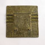 Stylized ashtray gilded bronze