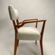 Paire de fauteuils organiques en velours et bois dans le style de Gio Ponti, années 50