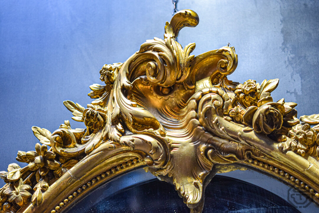 19th-century golden mirror