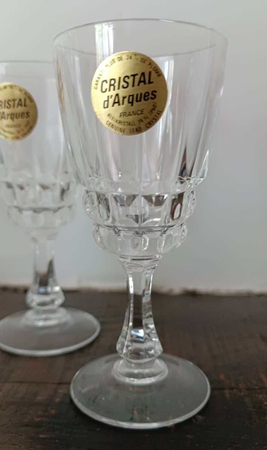 6 liqueur glasses in Arques crystal Pompadour model - Lot 2