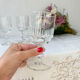 5 glasses of red wine luminarc model lance, 1970 made in france