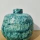 Turquoise round vase 1970 signed