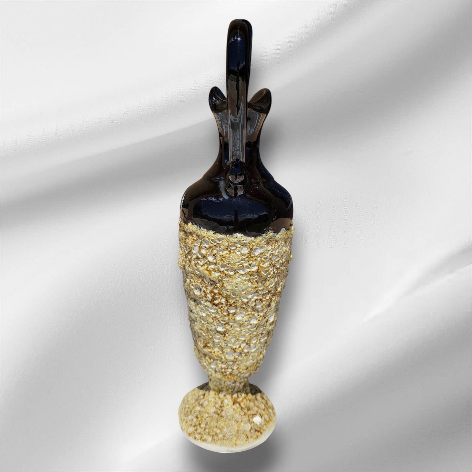 Large French fat lava pitcher/carafe, new condition, Vallauris