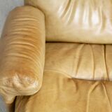 Leather sofa, Albany model, late 70's, Roset edition