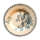 Art Nouveau Terre de Fer GIEN hollow plate, blue model, The Honeysuckle