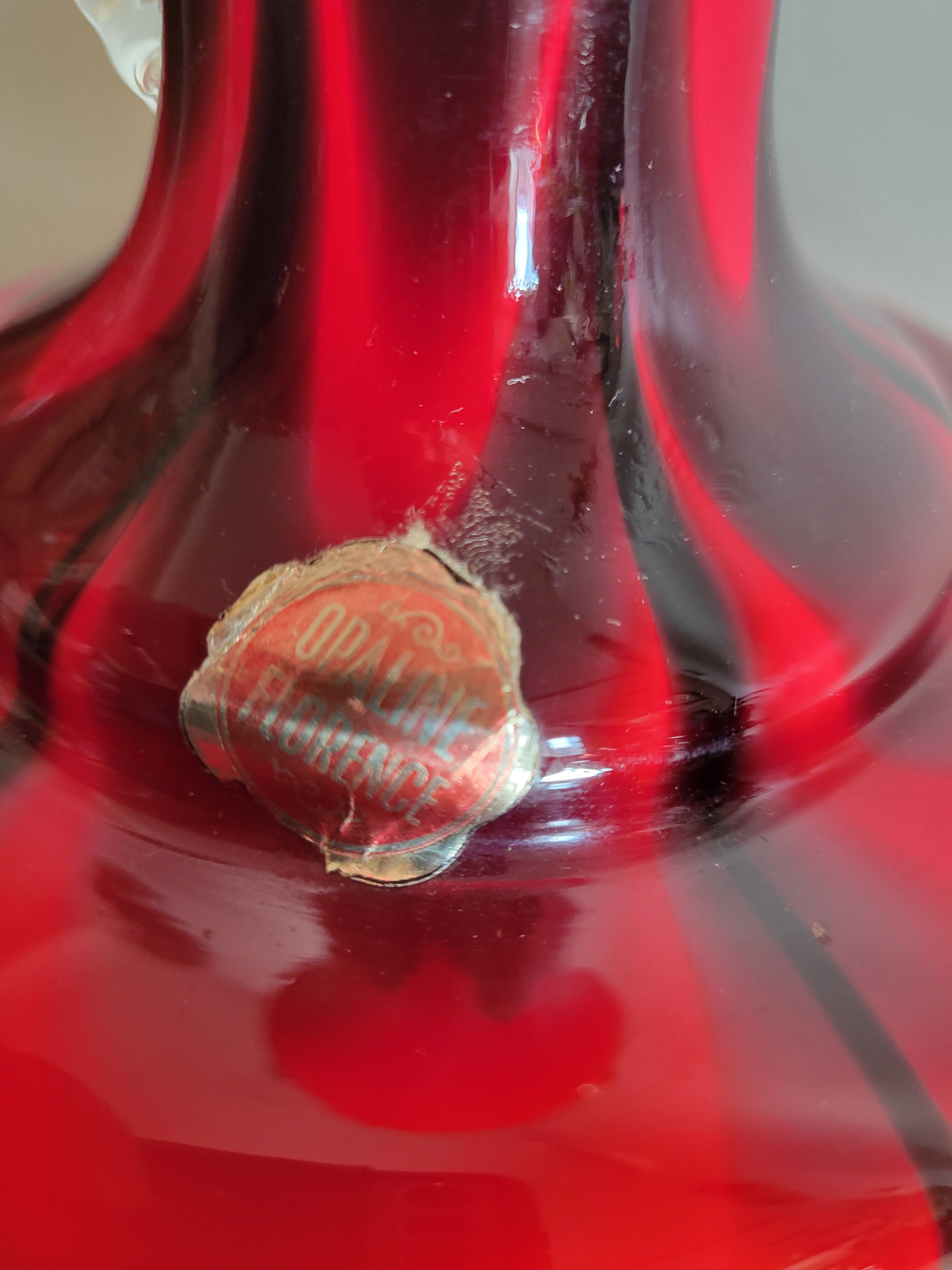 Opaline pitcher Carlo Moretti